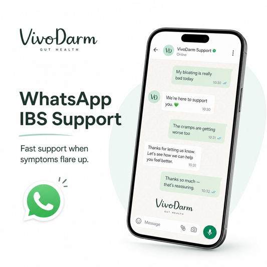 Your personal IBS Coach — right on WhatsApp